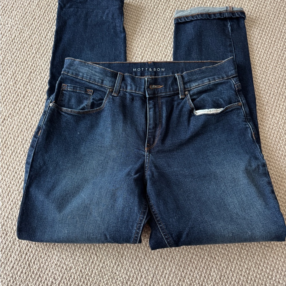 Mott & Bow Women's Boyfriend Jeans - Indigo Blue